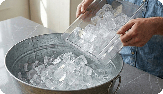 Ice is contaminated