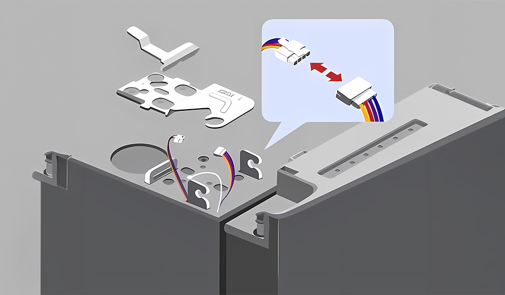 Reconnect the wiring harness